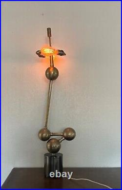 Very rare modern art deco style metal lamp