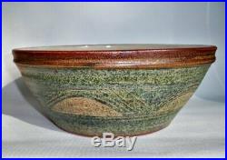 Vibert Maine Pine Tree Pottery Rare Hand Signed Large Batter/mixing Bowl