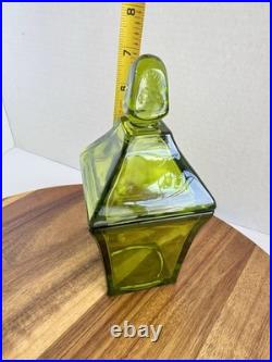 Viking Glass 6811 Epic Avocado Green Cigarette Box Candy Jar MCM Rare