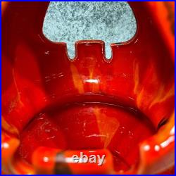 Vintage 13 Mid Century Modern Hanging Ashtray Atomic Drip Glaze MCM 1960s