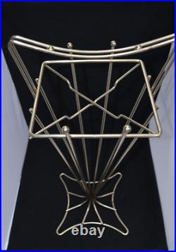 Vintage 1950s Mid Century Modern Chrome Steel Starburst Umbrella Stand Rare HTF