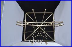 Vintage 1950s Mid Century Modern Chrome Steel Starburst Umbrella Stand Rare HTF