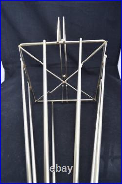 Vintage 1950s Mid Century Modern Chrome Steel Starburst Umbrella Stand Rare HTF