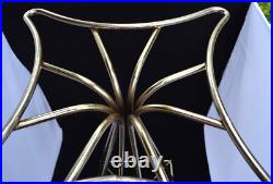 Vintage 1950s Mid Century Modern Chrome Steel Starburst Umbrella Stand Rare HTF