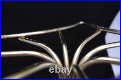 Vintage 1950s Mid Century Modern Chrome Steel Starburst Umbrella Stand Rare HTF