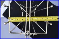 Vintage 1950s Mid Century Modern Chrome Steel Starburst Umbrella Stand Rare HTF