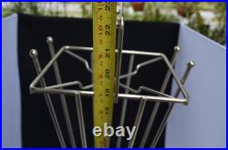 Vintage 1950s Mid Century Modern Chrome Steel Starburst Umbrella Stand Rare HTF
