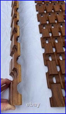 Vintage 1960s Mid Century Architectural Oak Wall Panel Screen Albert Frey 77.5