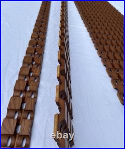Vintage 1960s Mid Century Architectural Oak Wall Panel Screen Albert Frey 77.5