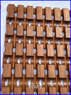 Vintage 1960s Mid Century Architectural Oak Wall Panel Screen Albert Frey 77.5