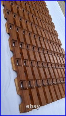 Vintage 1960s Mid Century Architectural Oak Wall Panel Screen Albert Frey 77.5