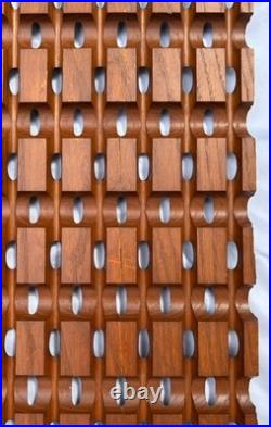 Vintage 1960s Mid Century Architectural Oak Wall Panel Screen Albert Frey 77.5