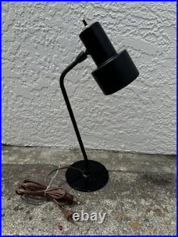 Vintage 1970's Architectural Table Lamp Rare Mid Century Modern MCM Retro Black