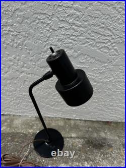 Vintage 1970's Architectural Table Lamp Rare Mid Century Modern MCM Retro Black