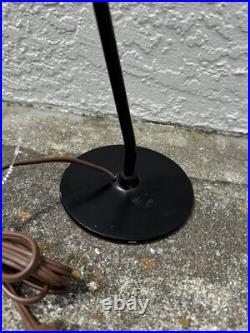 Vintage 1970's Architectural Table Lamp Rare Mid Century Modern MCM Retro Black
