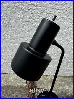 Vintage 1970's Architectural Table Lamp Rare Mid Century Modern MCM Retro Black