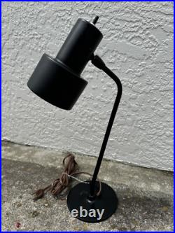 Vintage 1970's Architectural Table Lamp Rare Mid Century Modern MCM Retro Black