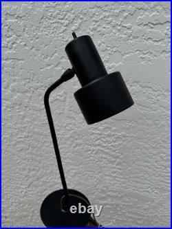 Vintage 1970's Architectural Table Lamp Rare Mid Century Modern MCM Retro Black