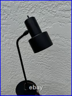 Vintage 1970's Architectural Table Lamp Rare Mid Century Modern MCM Retro Black