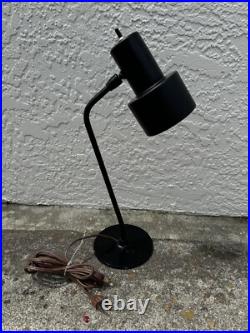 Vintage 1970's Architectural Table Lamp Rare Mid Century Modern MCM Retro Black