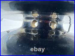 Vintage 1970's Mid Century Modern, Black Chrome Ceramic Hanging Lamp RARE