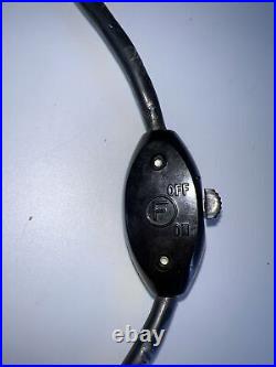 Vintage 1970's Mid Century Modern, Black Chrome Ceramic Hanging Lamp RARE