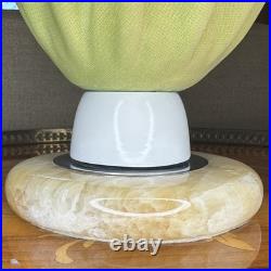 Vintage 1980s Post Modern French Athena Table Lamp by Georgia Jacob RARE GREEN