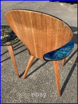 Vintage 3 Mid Century Chairs Mcm Retro Kitsch Bent Wood Modern Hourglass RARE