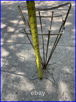 Vintage 50/60s Mid Century Modern Steel Rustic Starburst Umbrella Stand Rare