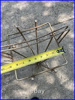 Vintage 50/60s Mid Century Modern Steel Rustic Starburst Umbrella Stand Rare