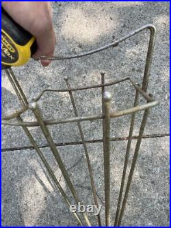 Vintage 50/60s Mid Century Modern Steel Rustic Starburst Umbrella Stand Rare