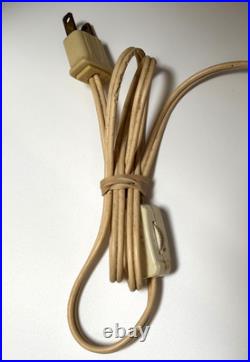 Vintage 50s 60s MCM Swiss Teak Table Lamp With Paper Cord Shade Temde Rare READ