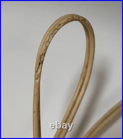 Vintage 50s 60s MCM Swiss Teak Table Lamp With Paper Cord Shade Temde Rare READ