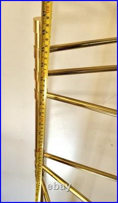 Vintage 6 Arm Brass Tone Valet Stand / Towel Rack Mid Century Modern Rare! 9lb