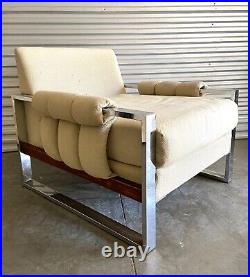 Vintage ADRIAN PEARSALL LOUNGE CHAIR CHROME & WOOD, MID CENTURY MODERN & Rare Vintage ADRIAN PEARSALL LOUNGE CHAIR CHROME & WOOD, MID CENTURY MODERN & Rare