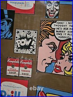 Vintage Andy Warhol Style Wallpaper Roll Pop Art 20.5 Wide Mid-Century Modern