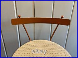 Vintage Atomic 1950s Metal / Iron Orange Mid-Century Modern Stool Rare Sculpture