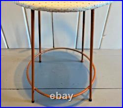 Vintage Atomic 1950s Metal / Iron Orange Mid-Century Modern Stool Rare Sculpture Vintage Atomic 1950s Metal / Iron Orange Mid-Century Modern Stool Rare Sculpture