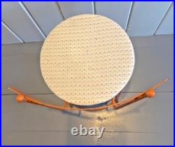 Vintage Atomic 1950s Metal / Iron Orange Mid-Century Modern Stool Rare Sculpture Vintage Atomic 1950s Metal / Iron Orange Mid-Century Modern Stool Rare Sculpture