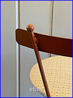 Vintage Atomic 1950s Metal / Iron Orange Mid-Century Modern Stool Rare Sculpture