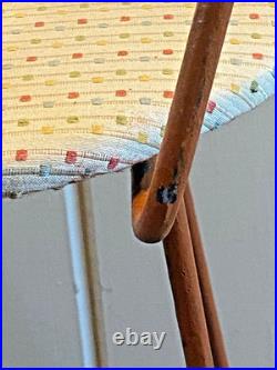 Vintage Atomic 1950s Metal / Iron Orange Mid-Century Modern Stool Rare Sculpture Vintage Atomic 1950s Metal / Iron Orange Mid-Century Modern Stool Rare Sculpture