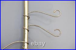Vintage Atomic Mid Century Tension Pole Lamp clothing rack brass hooks RARE