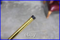 Vintage Atomic Mid Century Tension Pole Lamp clothing rack brass hooks RARE