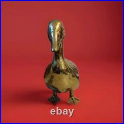 Vintage Brass Duck/Swan Goose Large 17.5 Tall Midcentury Modern MCM Rare