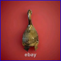 Vintage Brass Duck/Swan Goose Large 17.5 Tall Midcentury Modern MCM Rare