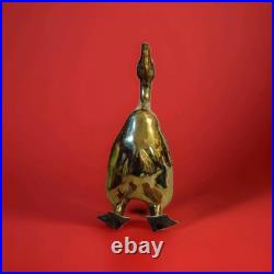 Vintage Brass Duck/Swan Goose Large 17.5 Tall Midcentury Modern MCM Rare