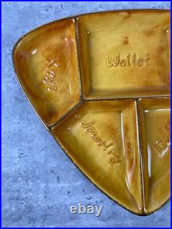 Vintage California Pottery Ceramic Dresser Tray Key Wallet Ashtray coin MCM RARE Vintage California Pottery Ceramic Dresser Tray Key Wallet Ashtray coin MCM RARE