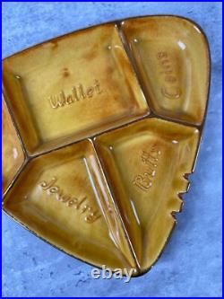 Vintage California Pottery Ceramic Dresser Tray Key Wallet Ashtray coin MCM RARE Vintage California Pottery Ceramic Dresser Tray Key Wallet Ashtray coin MCM RARE