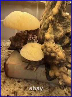 Vintage Coral Mushroom Lamp Excellent Works RARE