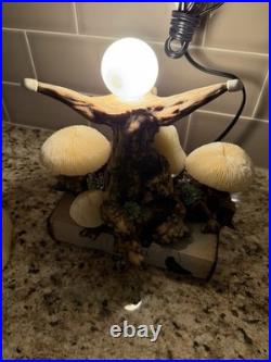 Vintage Coral Mushroom Lamp Excellent Works RARE